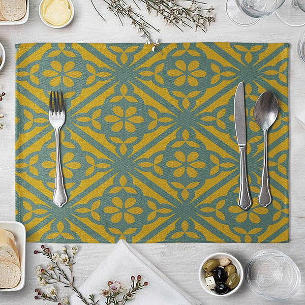 Geometric Pattern Dining Table Placemat Kitchen Supplies - Amazitshop