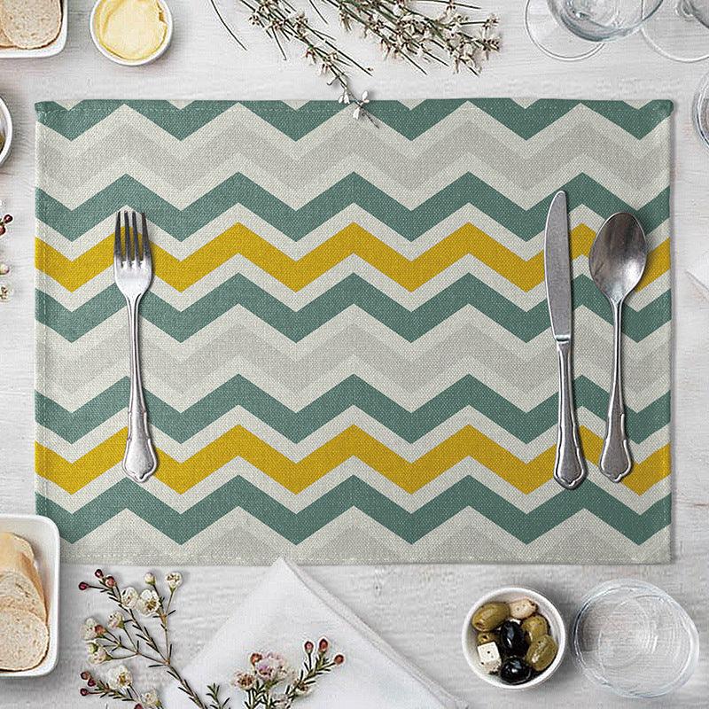 Geometric Pattern Dining Table Placemat Kitchen Supplies - Amazitshop