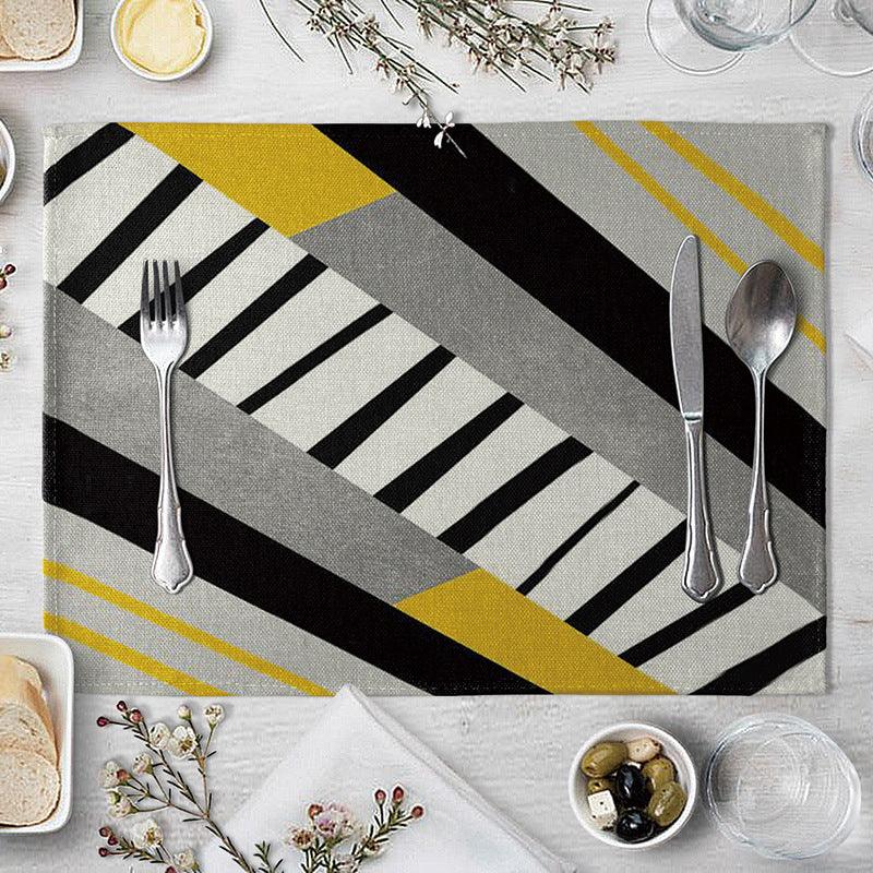 Geometric Pattern Dining Table Placemat Kitchen Supplies - Amazitshop