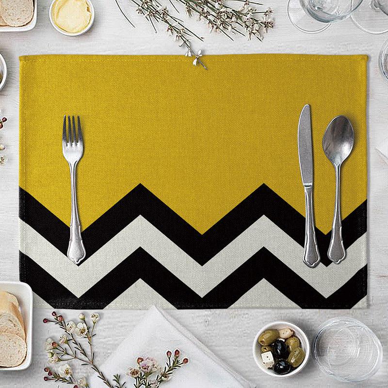 Geometric Pattern Dining Table Placemat Kitchen Supplies - Amazitshop