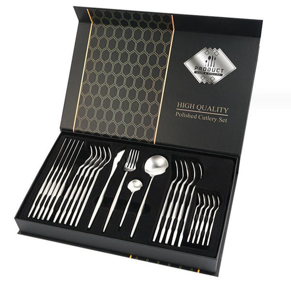 Gift Box Stainless Steel Tableware 24 - piece Set - Amazitshop