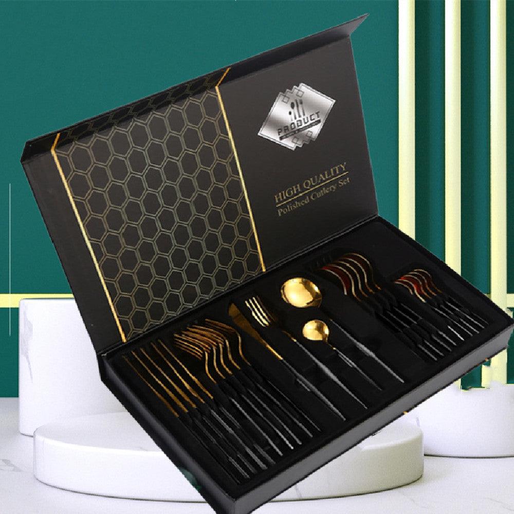 Gift Box Stainless Steel Tableware 24 - piece Set - Amazitshop