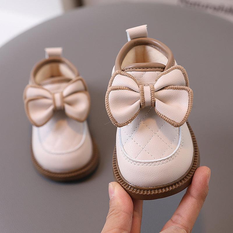 Girl Baby Simple Bow Cotton Shoes - Amazitshop