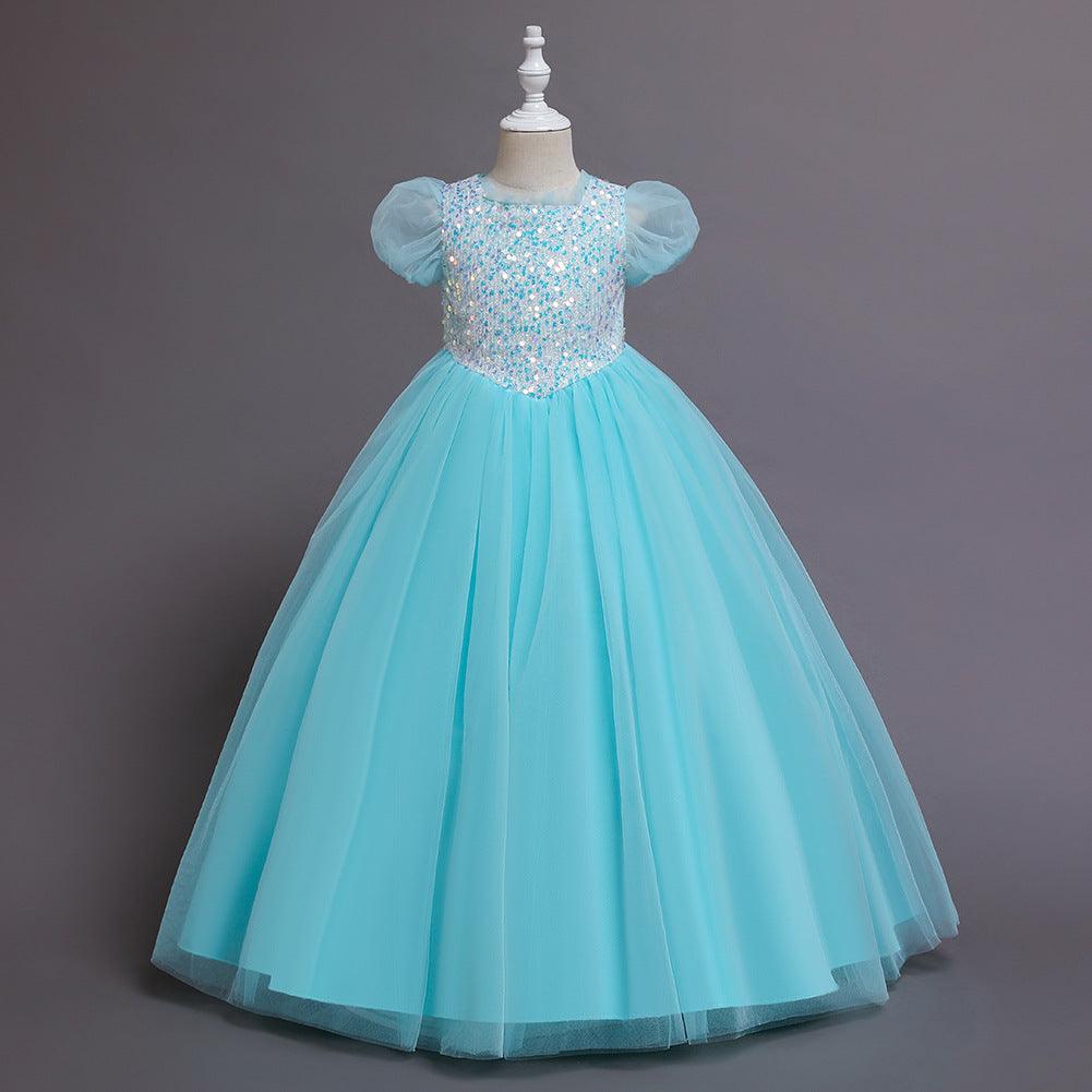 Girl Princess Children's Dress Color Mesh - Amazitshop
