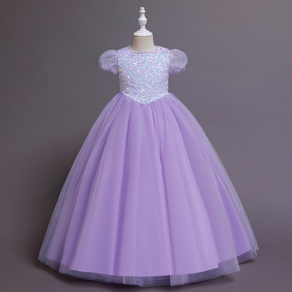 Girl Princess Children's Dress Color Mesh - Amazitshop