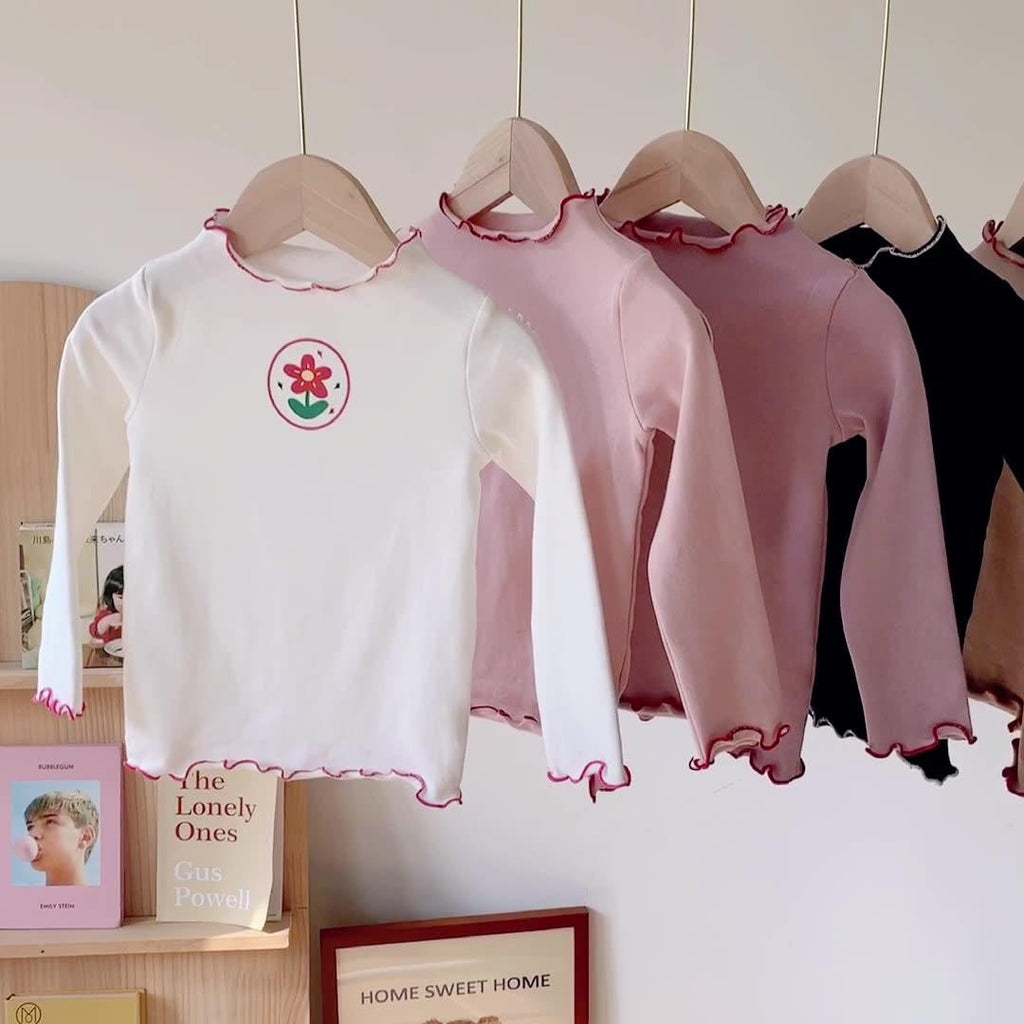 Girls' Bottom Long - sleeved T-shirt - Amazitshop