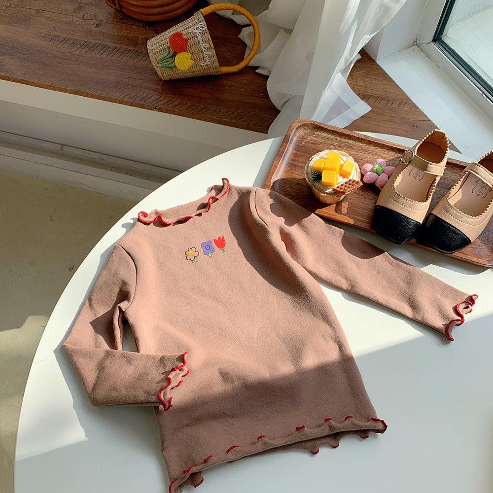 Girls' Bottom Long - sleeved T-shirt - Amazitshop