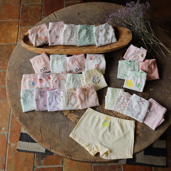 Girls' Cartoon Cotton Boxer Briefs Children's Baby Panties Shorts - Amazitshop