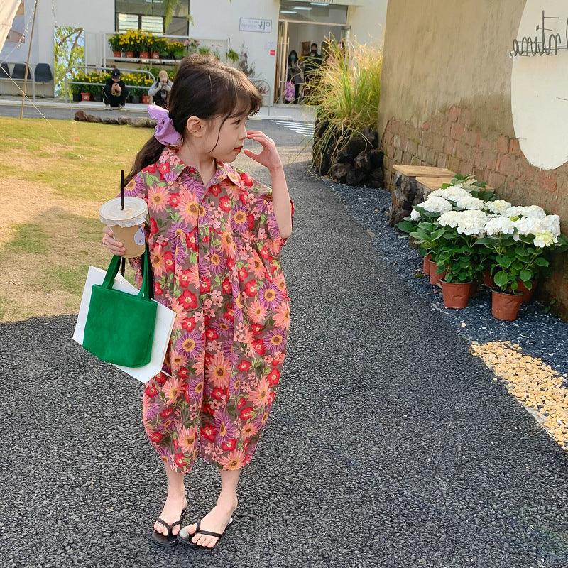 Girls' Cotton Jumpsuit One - piece Trousers - Amazitshop