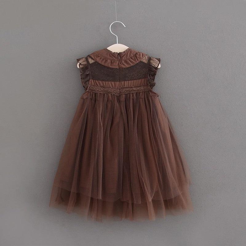 Girls' dresses, children's western style flying sleeves - Amazitshop