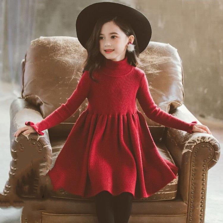 Girls' dresses in big kids knitting - Amazitshop