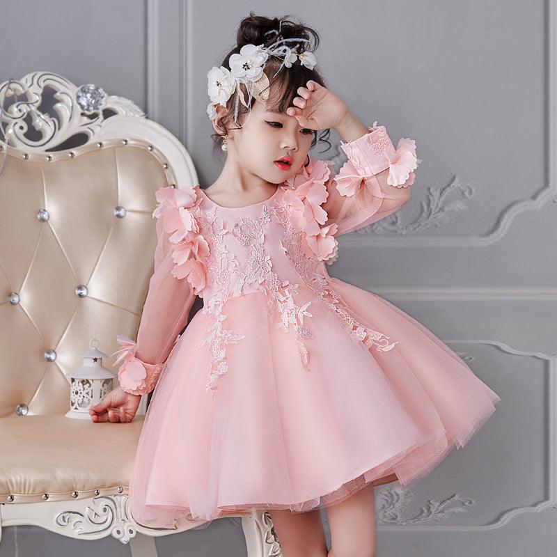 Girls' dresses long - sleeved princess dress - Amazitshop