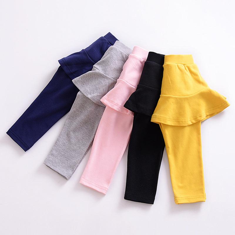 Girls fake two - piece children's legging skirt - Amazitshop