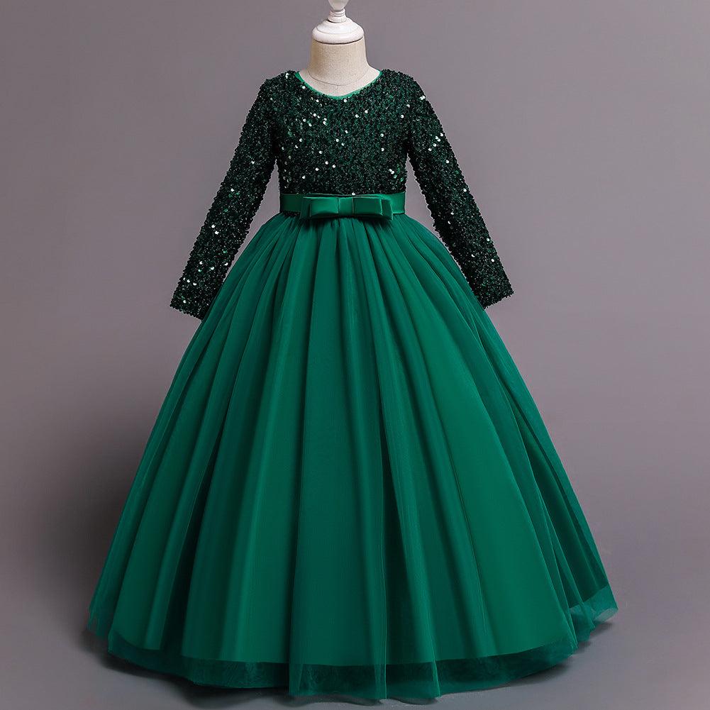 Girls Fashion Cotton Sequin Dress Kids Success - Amazitshop