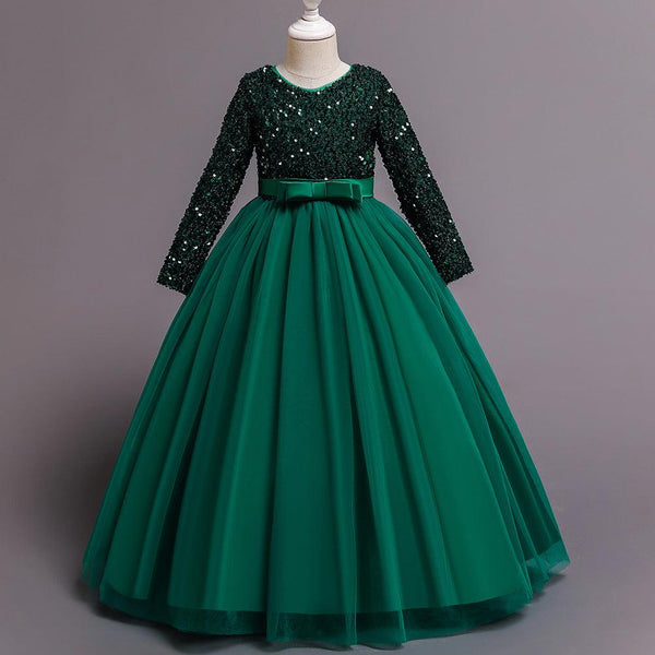 Girls Fashion Cotton Sequin Dress Kids Success - Amazitshop