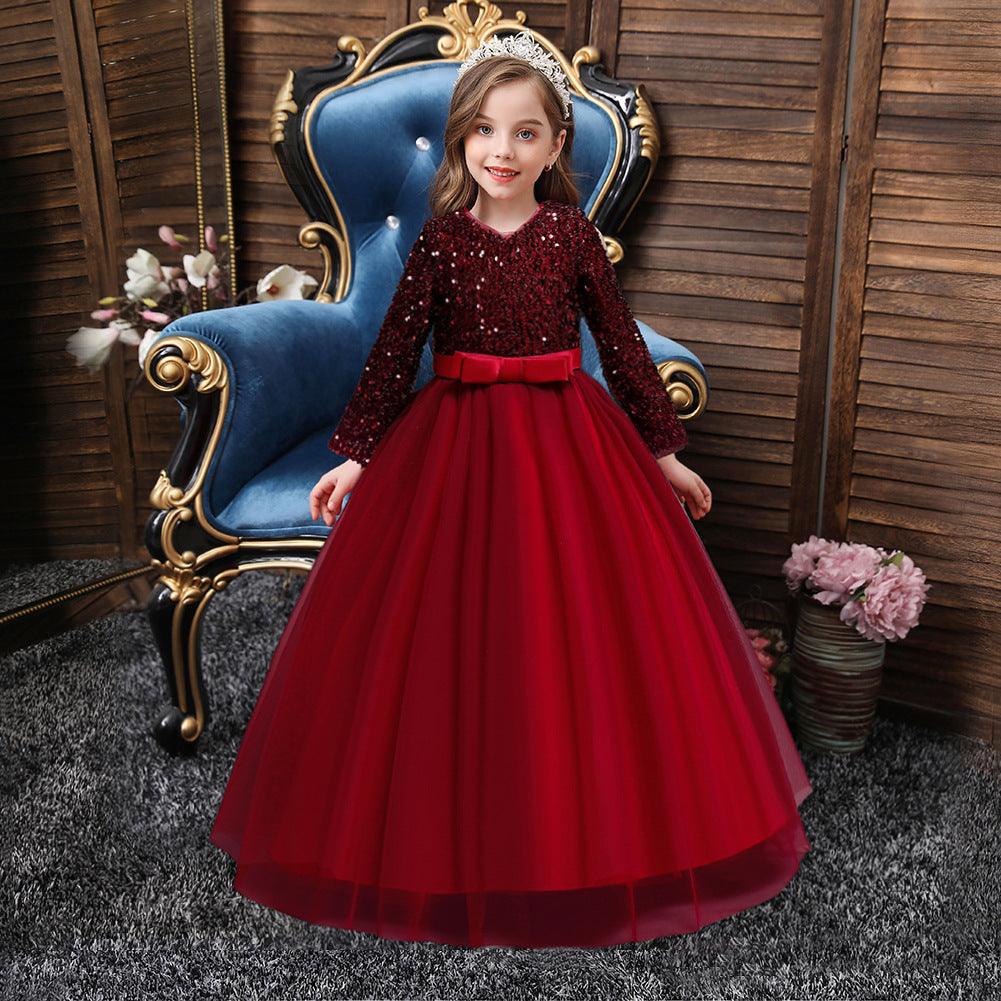 Girls Fashion Cotton Sequin Dress Kids Success - Amazitshop