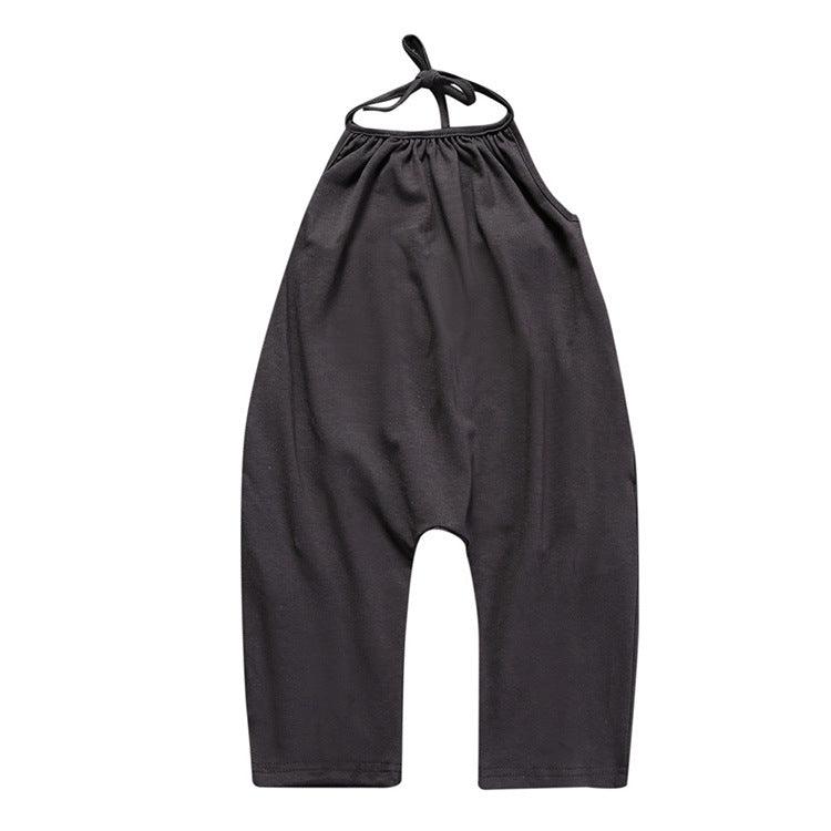 Girls Jumpsuits Summer Baby Girl Solid Overalls Soft Girls Fashion Leotard Outfit Clothes - Amazitshop