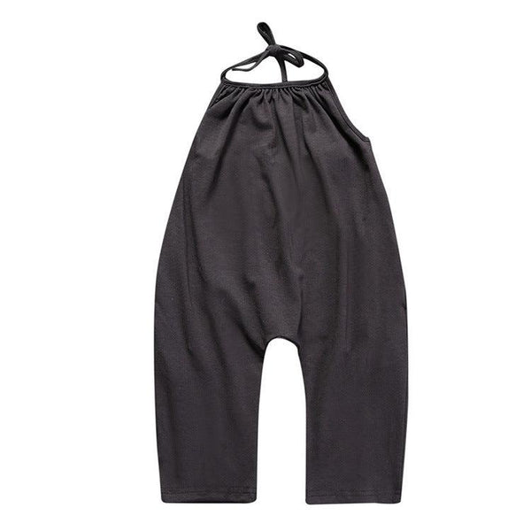 Girls Jumpsuits Summer Baby Girl Solid Overalls Soft Girls Fashion Leotard Outfit Clothes - Amazitshop