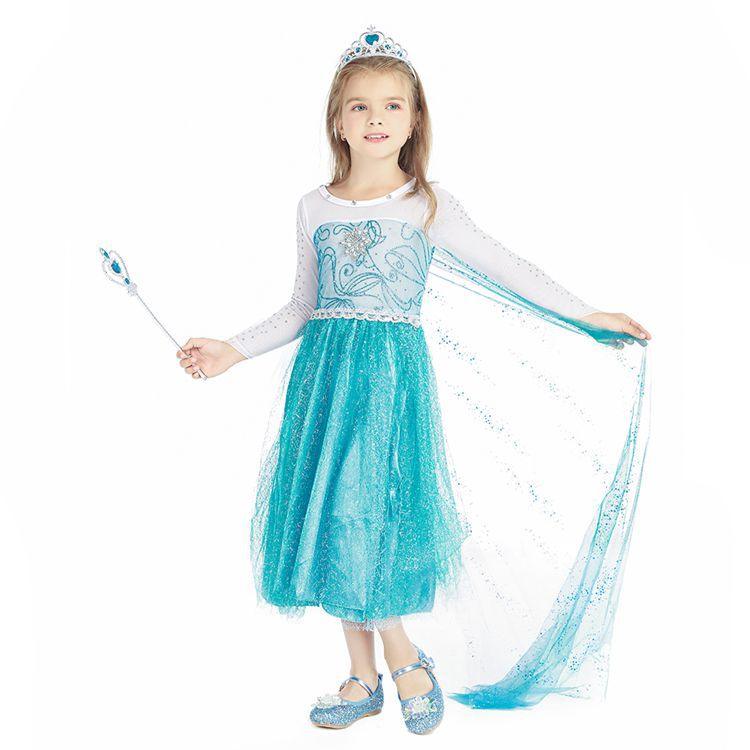 Girls' Long Sleeve Polyester Dress - Amazitshop