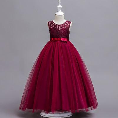 Girls Party Performing Dresses Net Yarn Show Host Princess - Amazitshop