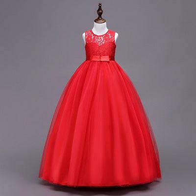 Girls Party Performing Dresses Net Yarn Show Host Princess - Amazitshop