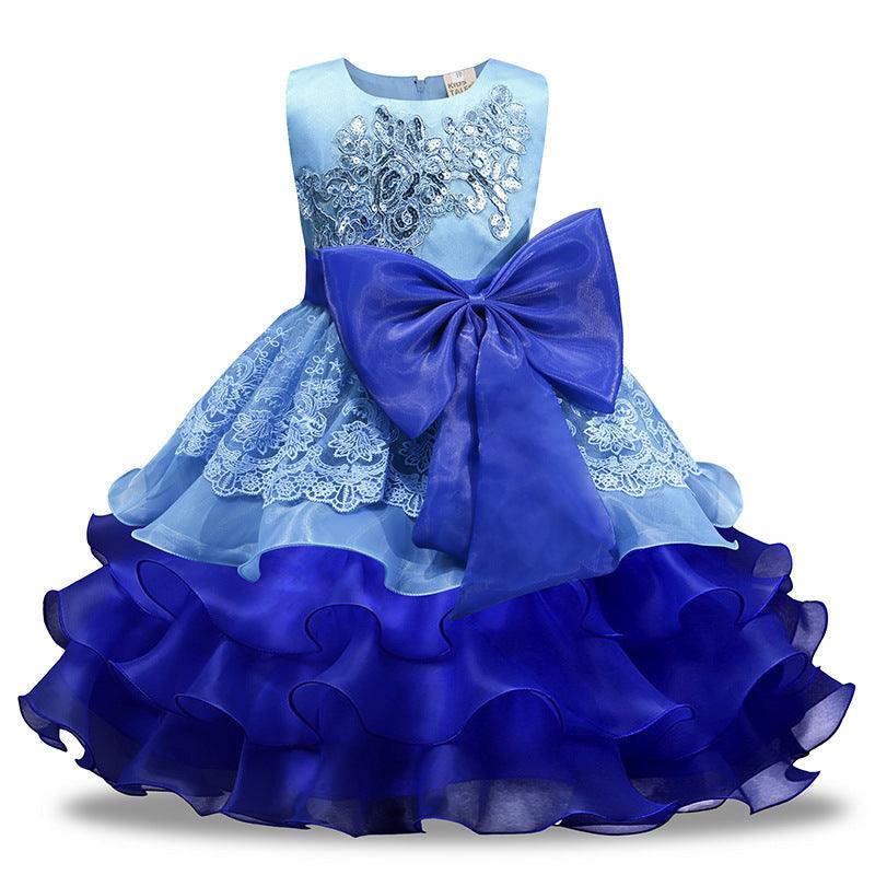 Girls' Sequined Dress Bow Kids Skirt - Amazitshop