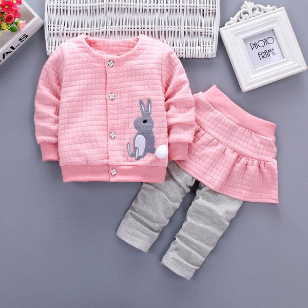 Girls' Spring Clothes for Girls' Infants and Toddlers' Spring Cotton Clothes Suits - Amazitshop