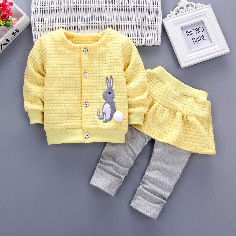 Girls' Spring Clothes for Girls' Infants and Toddlers' Spring Cotton Clothes Suits - Amazitshop
