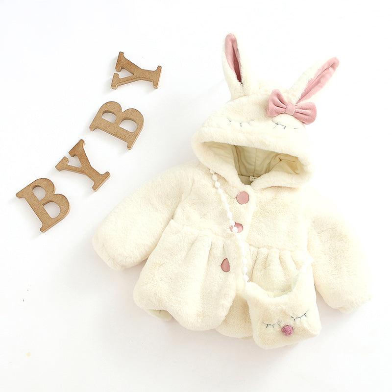 Girls' Thick Plush Coat Children's Cotton - Amazitshop