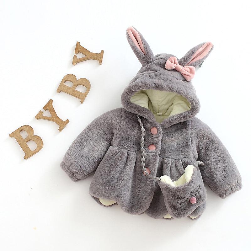 Girls' Thick Plush Coat Children's Cotton - Amazitshop