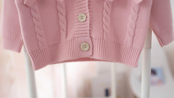 Girls V - Neck Bow Knot Kids Cardigan Kids Sweater - Amazitshop