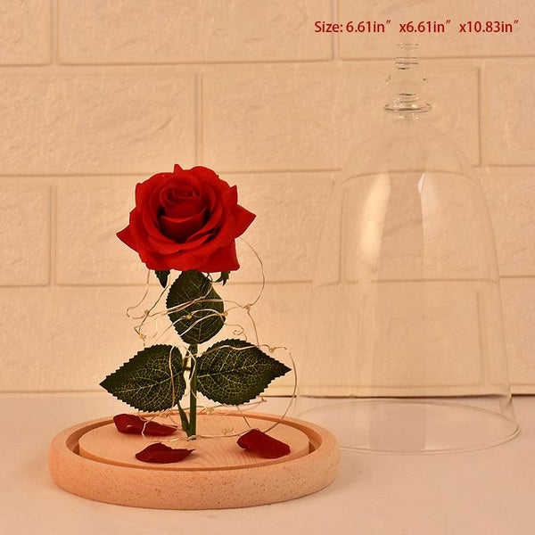 Glass Cover Rose LED Supper Light Valentine Day - Amazitshop