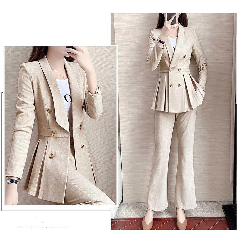 Goddess 2 Piece Set Womens Suits Blazer With Pants - Amazitshop