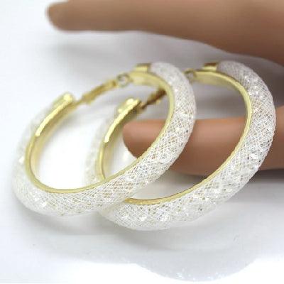 Gold - plated Earrings, Crystal Mesh Chain, Female Earring Jewelry - Amazitshop