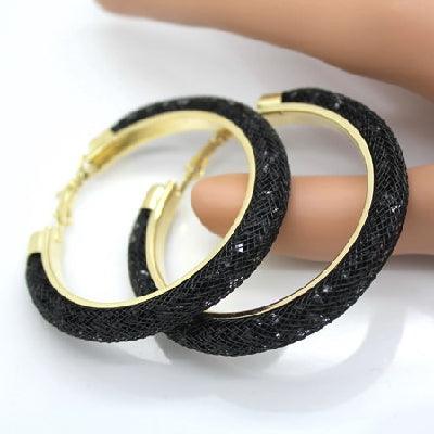 Gold - plated Earrings, Crystal Mesh Chain, Female Earring Jewelry - Amazitshop
