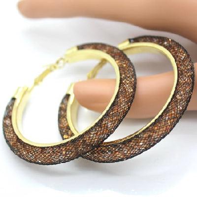Gold - plated Earrings, Crystal Mesh Chain, Female Earring Jewelry - Amazitshop