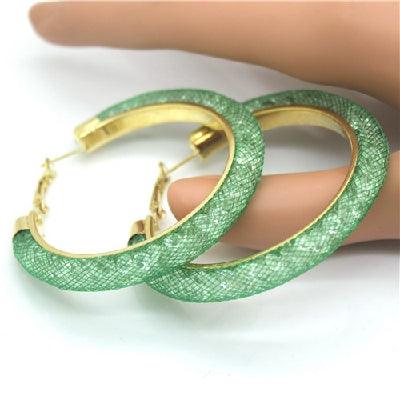 Gold - plated Earrings, Crystal Mesh Chain, Female Earring Jewelry - Amazitshop