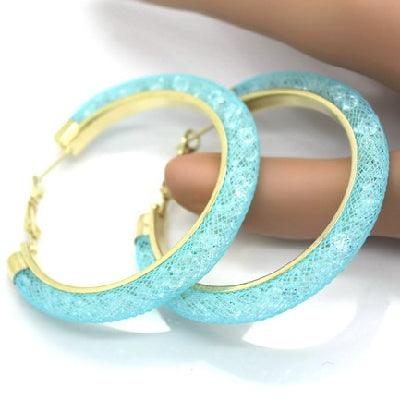 Gold - plated Earrings, Crystal Mesh Chain, Female Earring Jewelry - Amazitshop