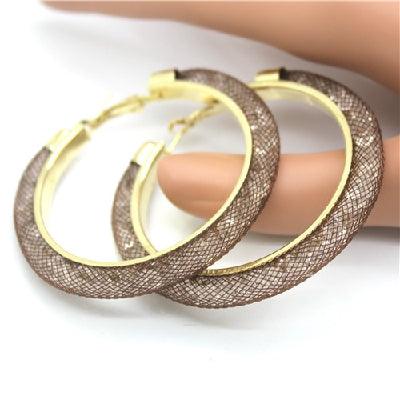 Gold - plated Earrings, Crystal Mesh Chain, Female Earring Jewelry - Amazitshop