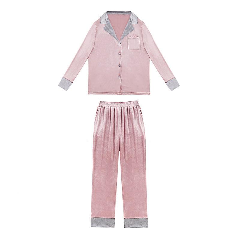 Gold velvet ladies pajamas - Amazitshop