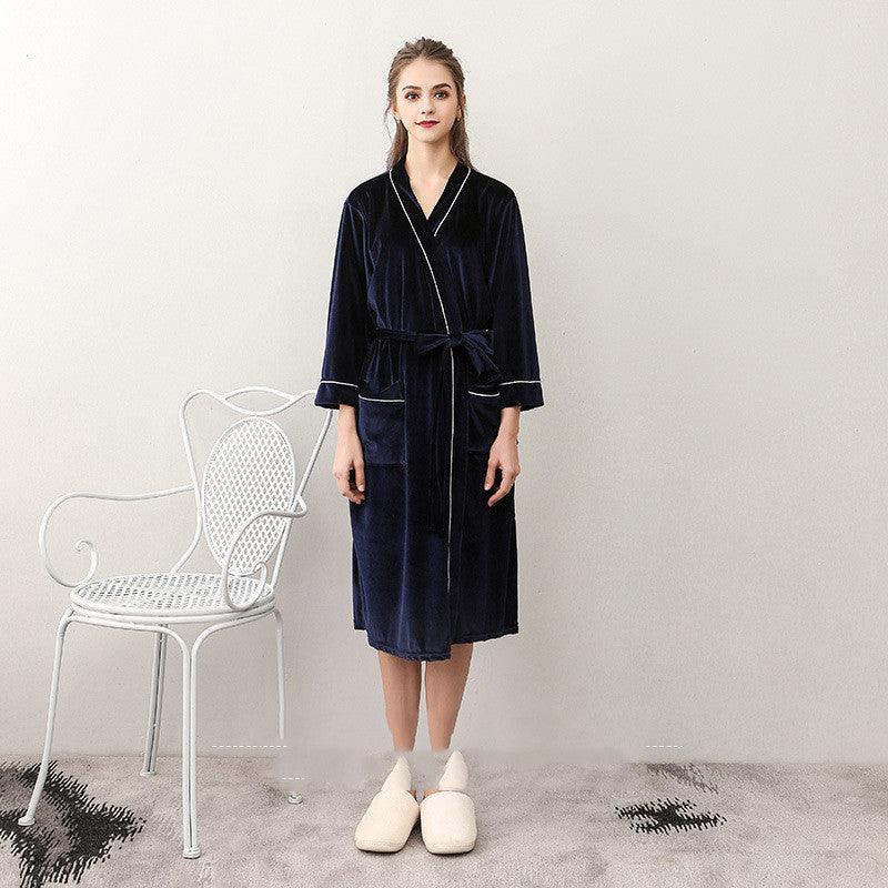 Gold Velvet Nightgown For Men And Women Bridesmaid Bridesmaid Plus Size - Amazitshop