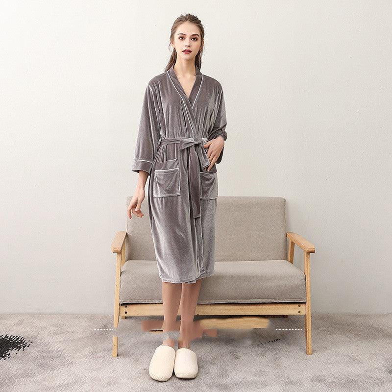 Gold Velvet Nightgown For Men And Women Bridesmaid Bridesmaid Plus Size - Amazitshop