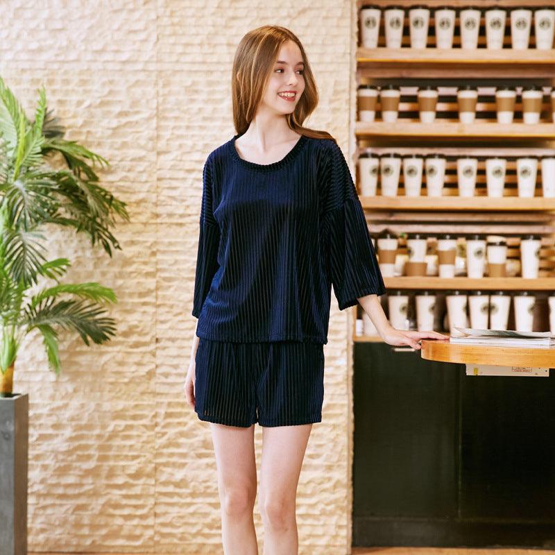 Gold velvet pajamas - Amazitshop