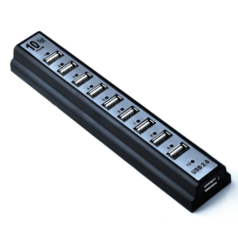 GOOJODOQ 10USB 2.0 Hubs with AC Power Computer Peripherals Supply Adapter For Portablefor PC Laptop Notebook - Amazitshop