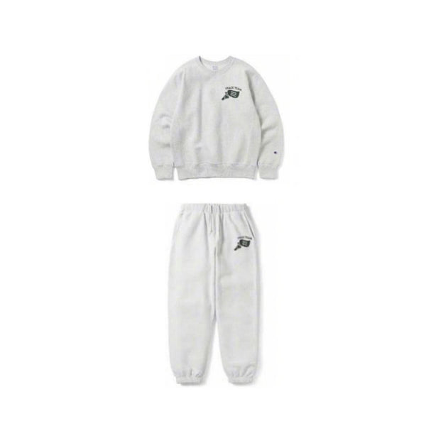 Gray Female Korean Fashion Casual Hoodie Hoodie Pants Loose - Amazitshop