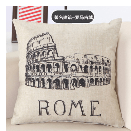 Great Buildings Print Pillow Cases London Paris New York Decorative Pillows Cotton Linen Home Decor Square Throw Pillows Cover - Amazitshop