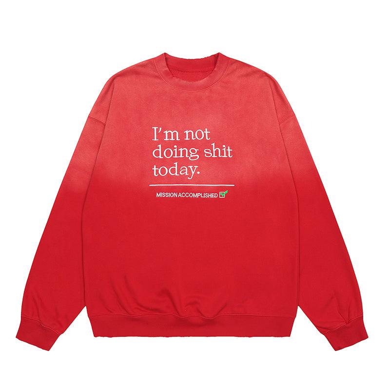 Green Loop Fall Winter Trend Water - washing Embroidery Round Neck Long Sleeve Sweater - Amazitshop