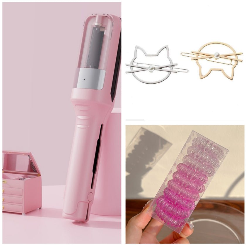 Hair Ends Trimmer Split Remover Dry Damaged Brittle Professional Automatic Trim Split For Women Cordless Hair Cutting Machine Split Ender Pro 2 Hair Tool Hair Clipper for Removing and Repairing Dry Fragile and Damaged Split Ends - Red - Amazitshop