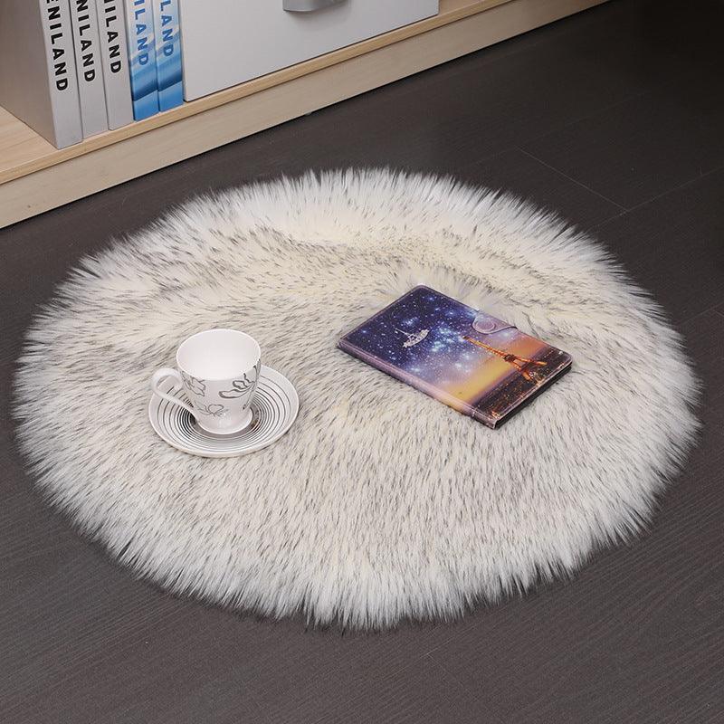 Hair Plush Carpet Floor Mats Household Floor Mats Wool Round Bedroom Carpets - Amazitshop