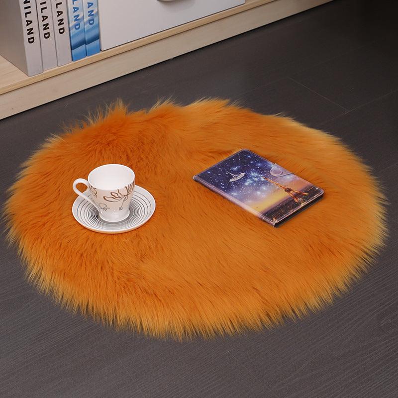 Hair Plush Carpet Floor Mats Household Floor Mats Wool Round Bedroom Carpets - Amazitshop